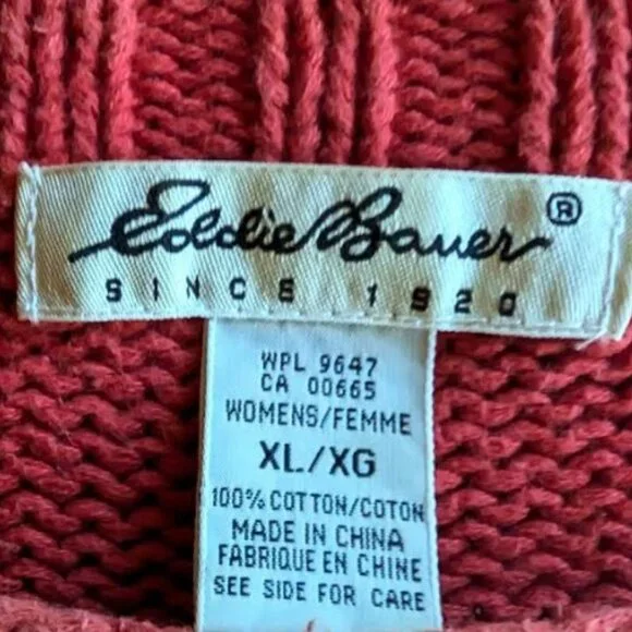 EDDIE BAUER - Sweater - Cotton - VTG - XL - Picture 2 of 10